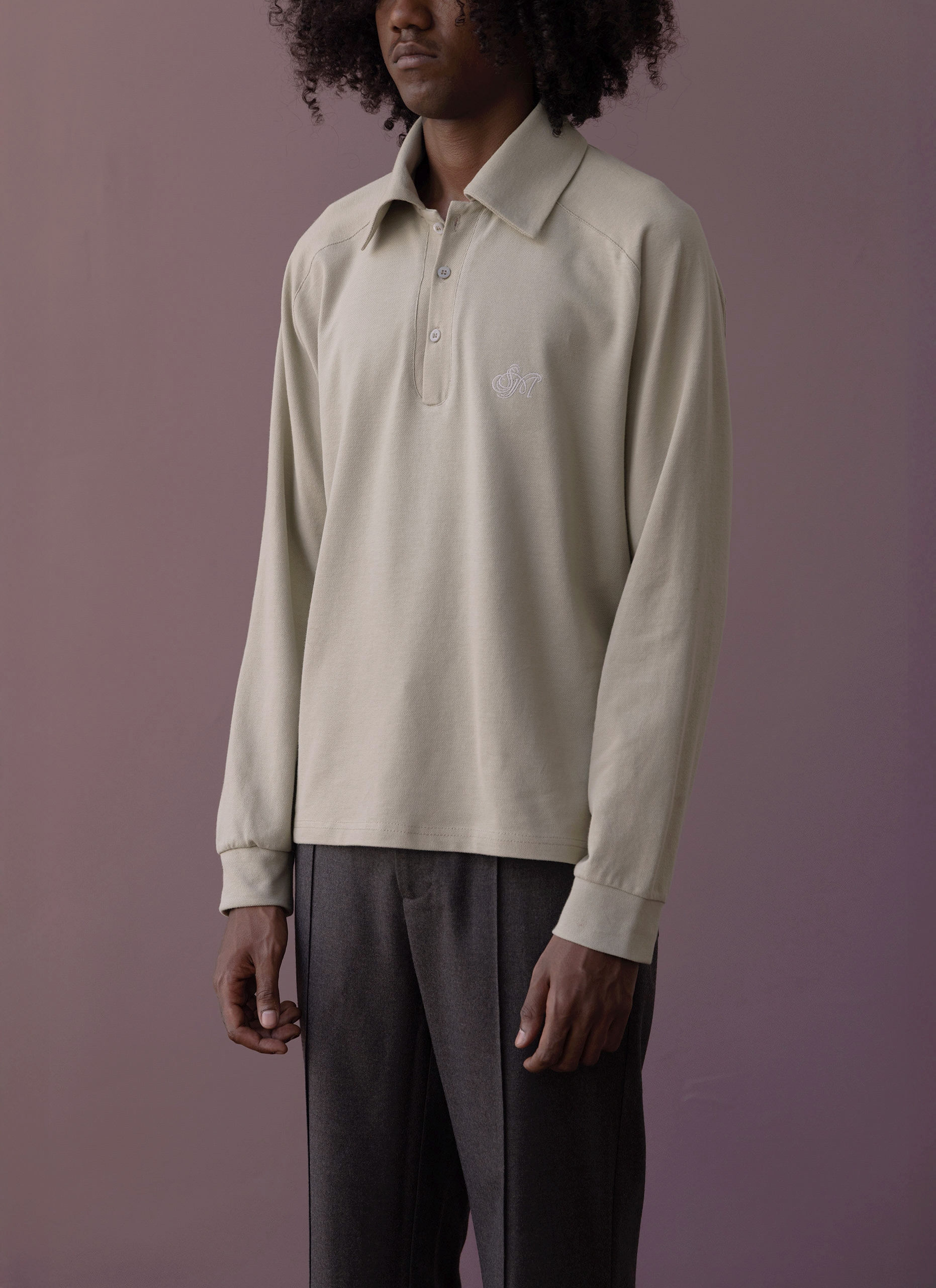Dark Bone Sailor Polo Long Sleeve Shirt