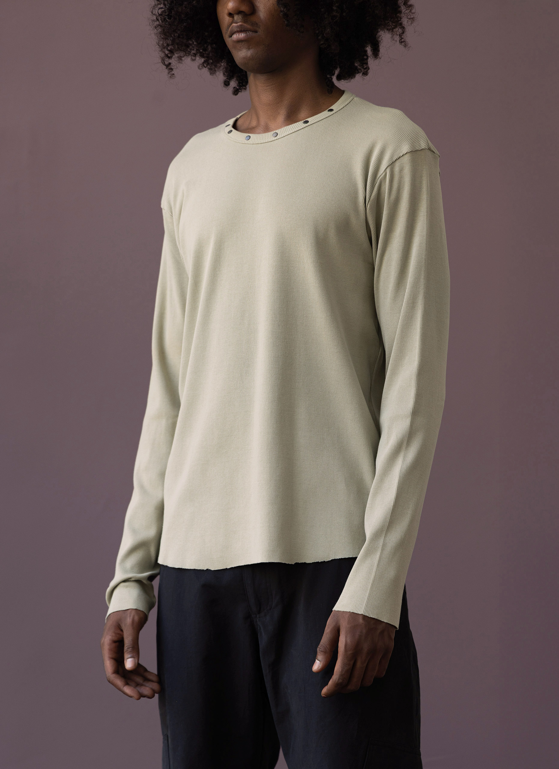 Dark Bone Rivet Rib Top