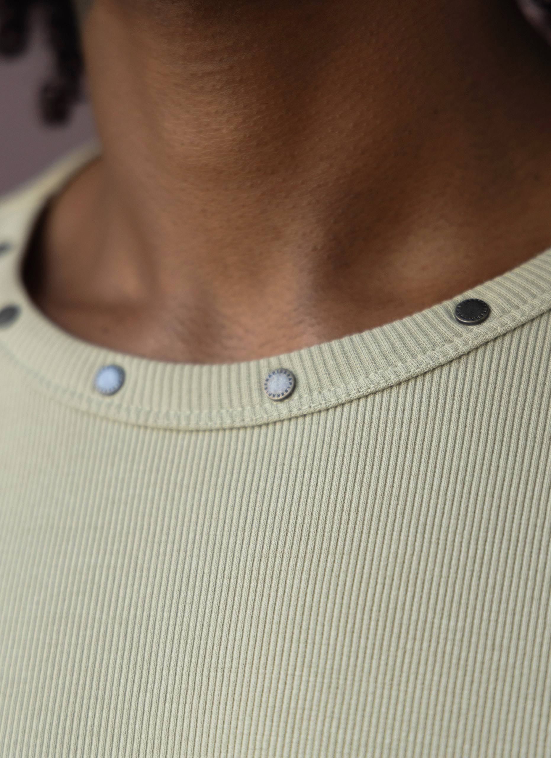 Dark Bone Rivet Rib Top