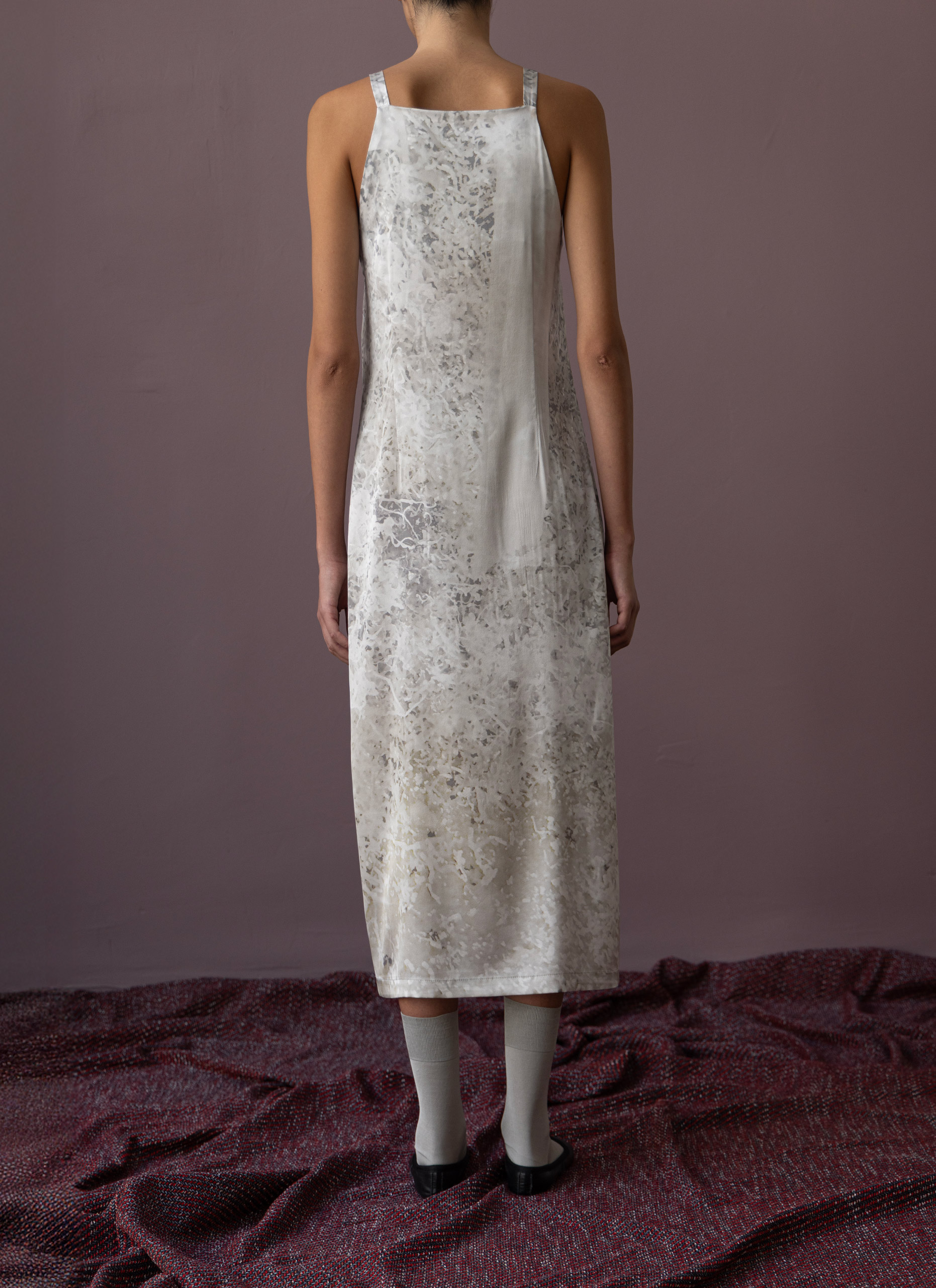 Alufoil Silk Slip Dress