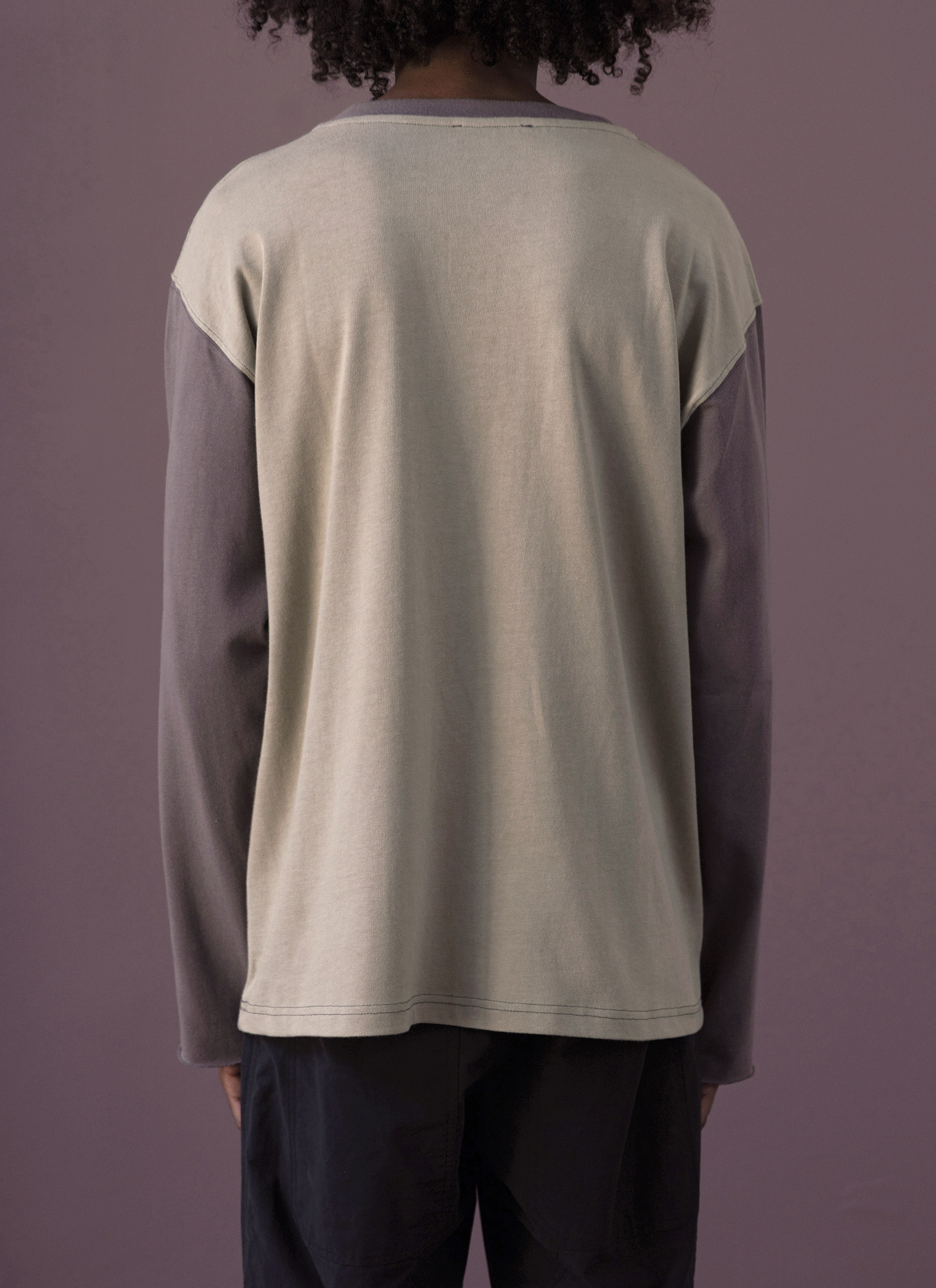 Dark Bone / Grey Waistband Longsleeve T-Shirt Man