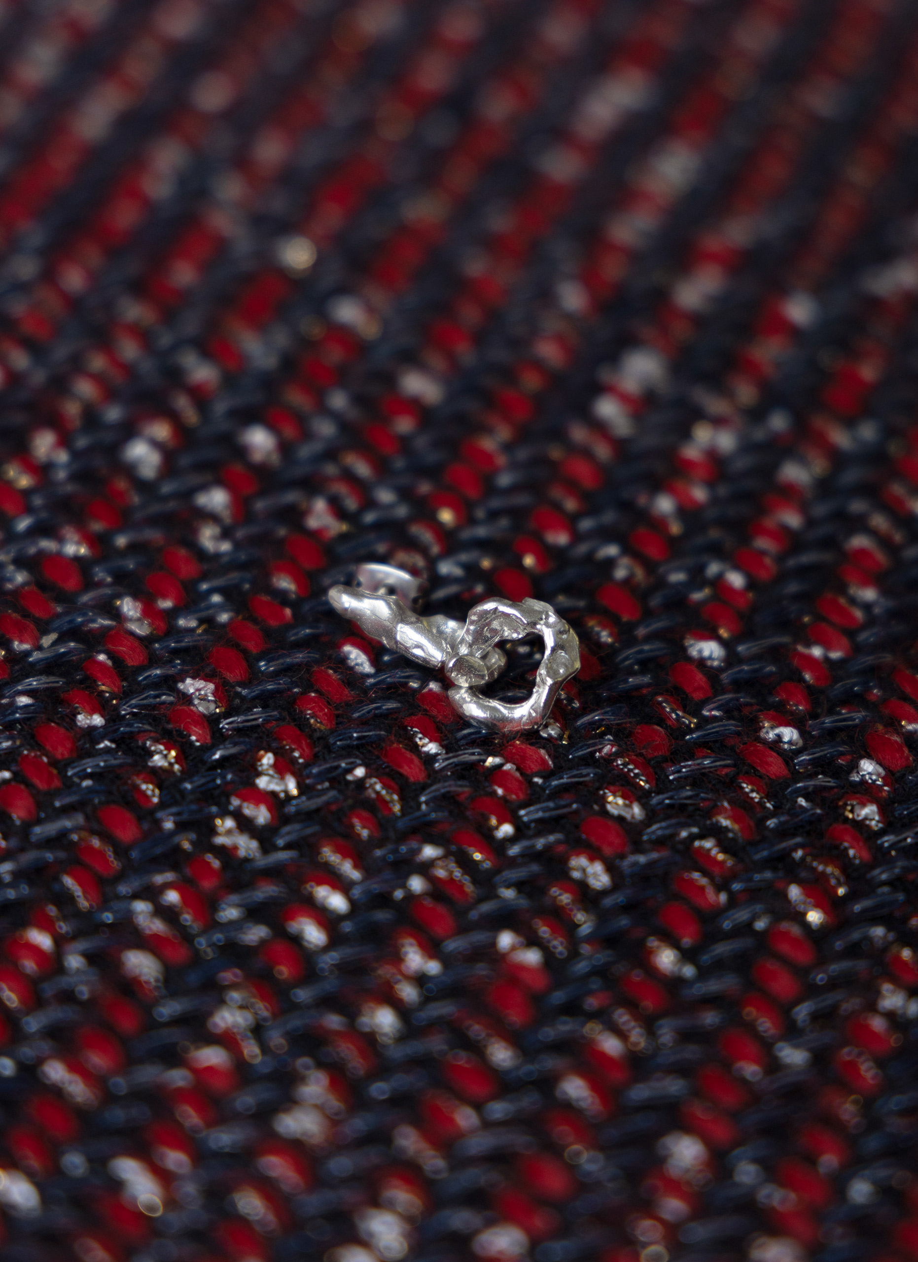Loose Chain Silver Earring Small