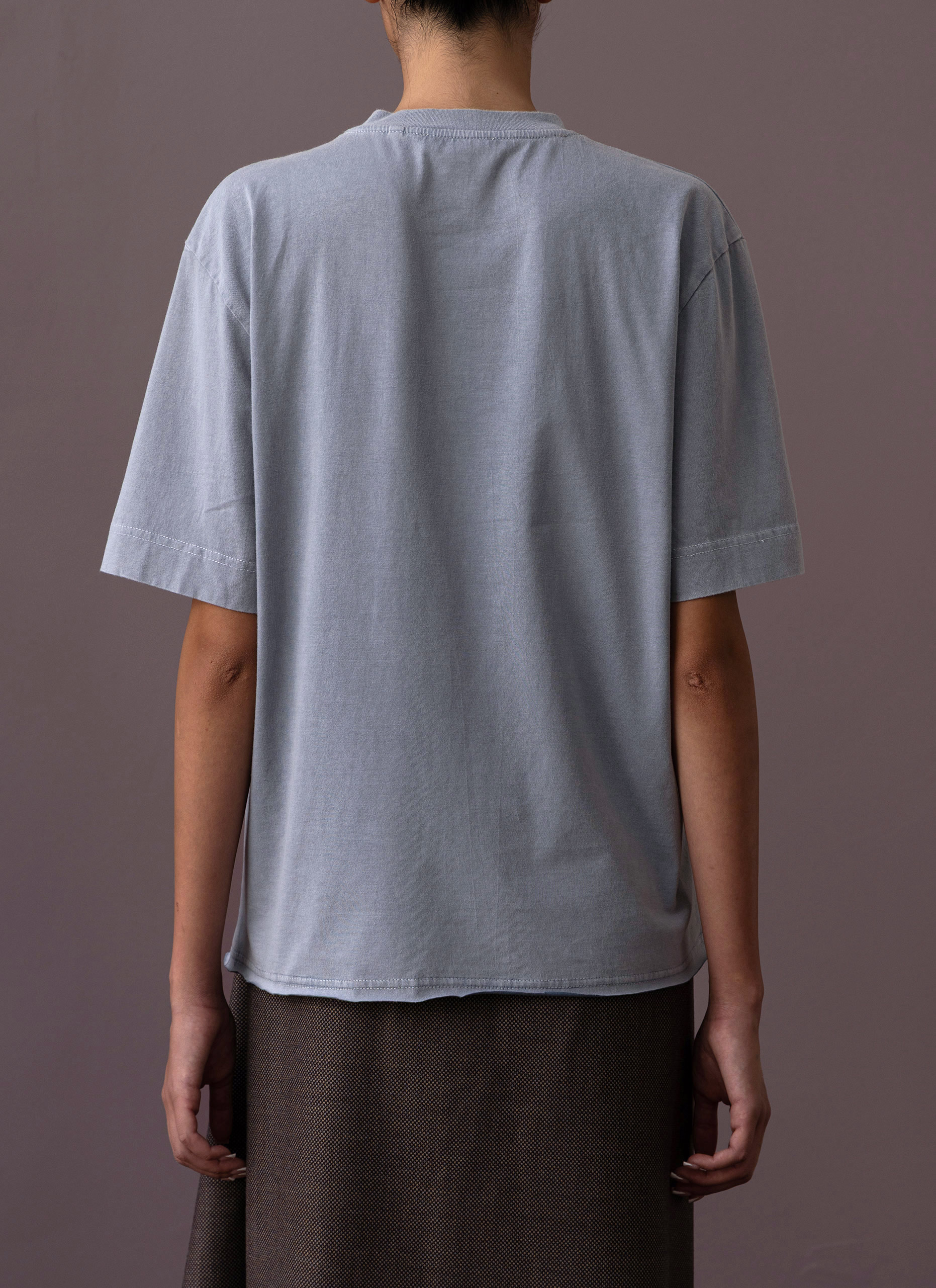 Steel Blue Cracks Cotton T-Shirt